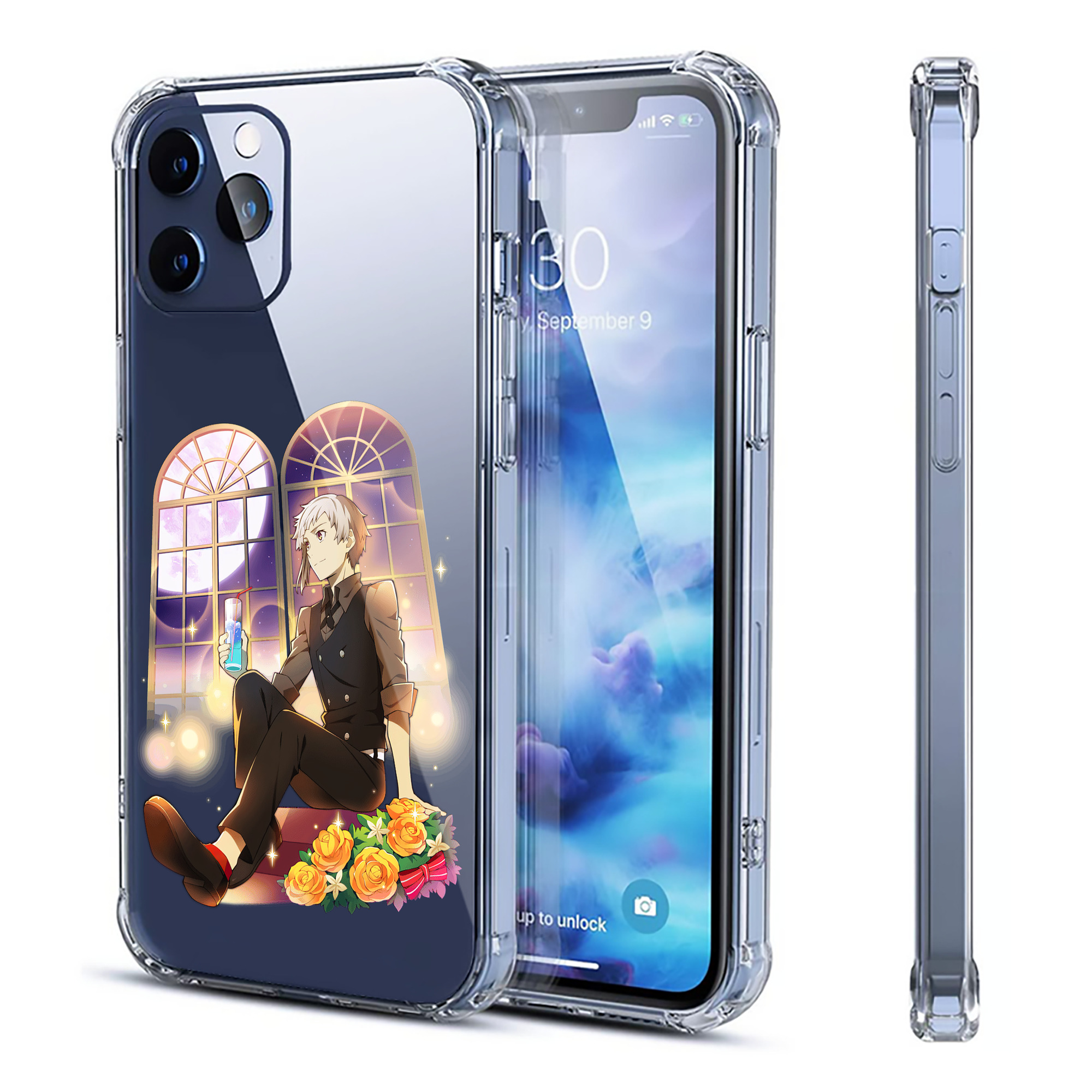 （画像用） 文豪ストレイドッグス Bungo Stray Dogs 【iPhone 12シリーズ対応】透明スマホケース（クリアソフトケース）
